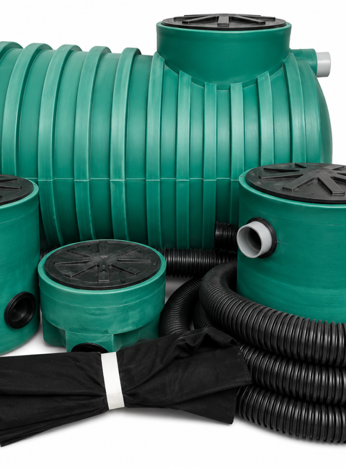 FOSA SEPTICA CON KIT DE INSTALACION 1.200 LTS